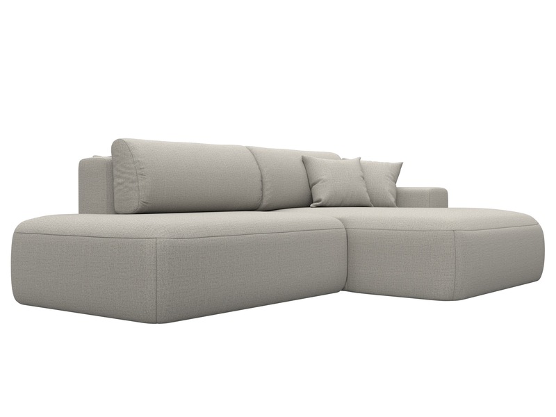 Диван угловой Лига-036 НПБ Модерн правый угол, Рогожка, Амур 02 бежевый