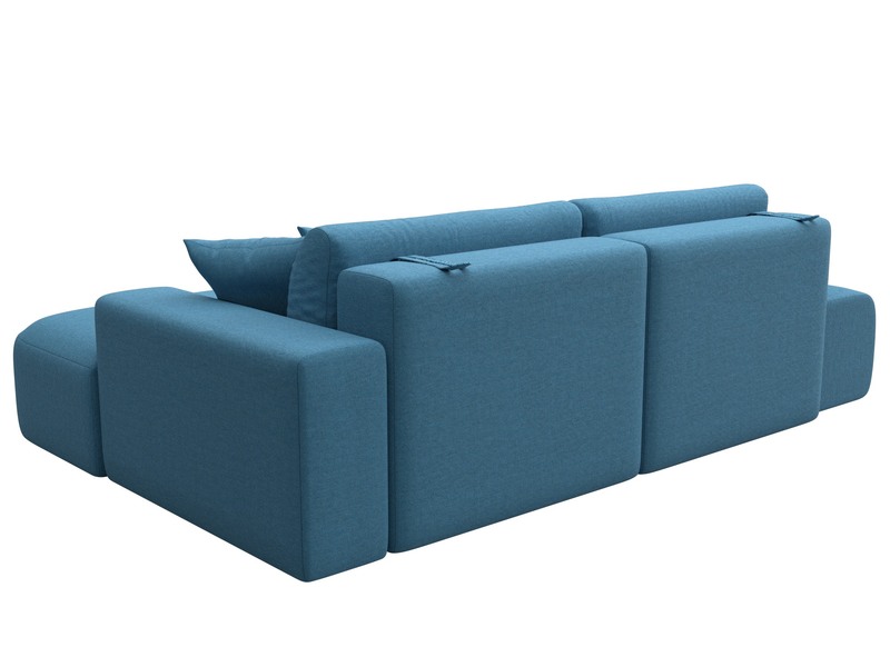 Диван угловой Лига-036 НПБ Модерн правый угол, Рогожка, Амур 10 голубой