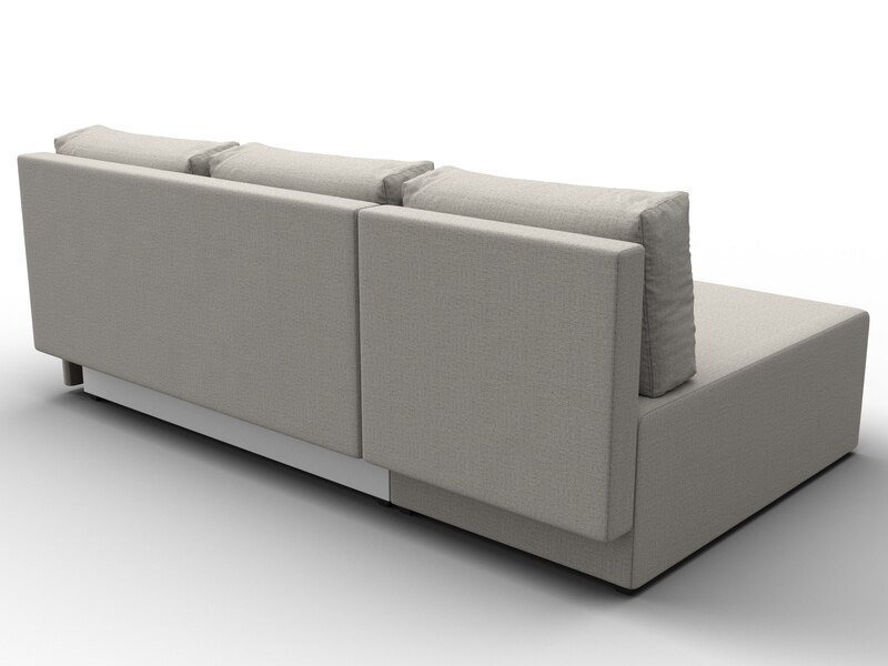 Диван угловой Поло левый угол, Рогожка, Амур 02 бежевый