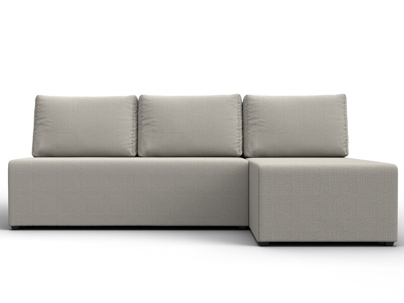 Диван угловой Поло правый угол, Рогожка, Амур 02 бежевый