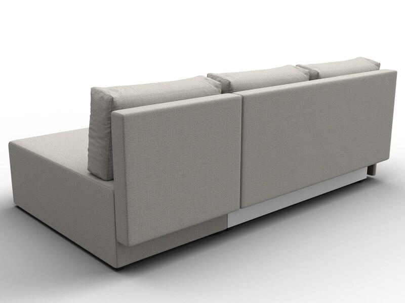 Диван угловой Поло правый угол, Рогожка, Амур 02 бежевый