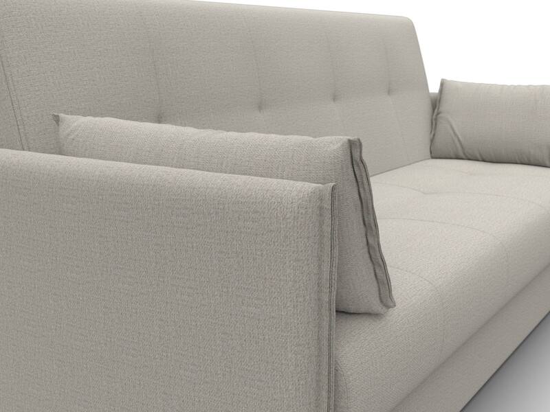 Диван-книжка Лига-018, Рогожка, Амур 02 бежевый