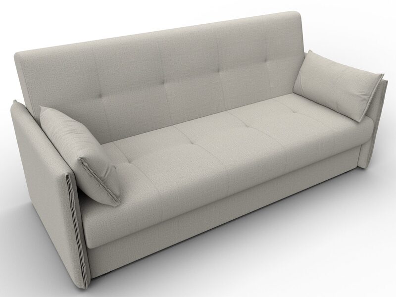 Диван-книжка Лига-018, Рогожка, Амур 02 бежевый