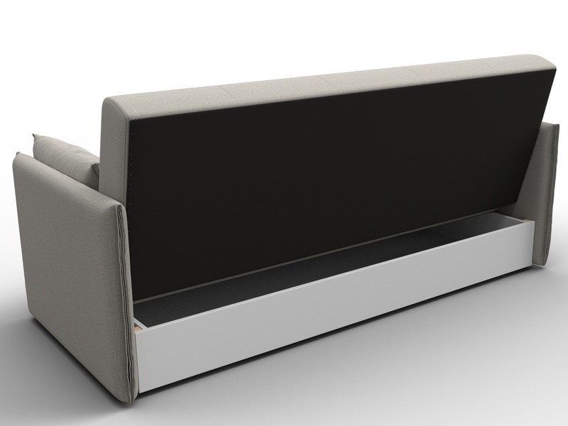 Диван-книжка Лига-018, Рогожка, Амур 02 бежевый