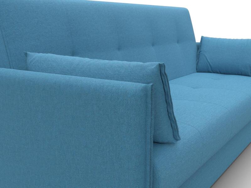 Диван-книжка Лига-018, Рогожка, Амур 10 голубой