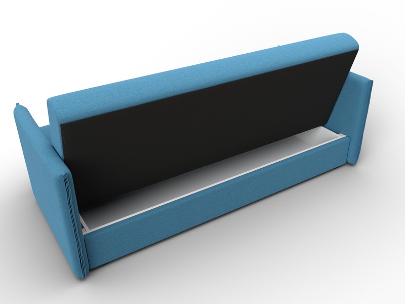 Диван-книжка Лига-018, Рогожка, Амур 10 голубой