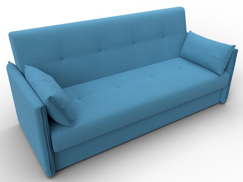 Диван-книжка Лига-018, Рогожка, Амур 10 голубой