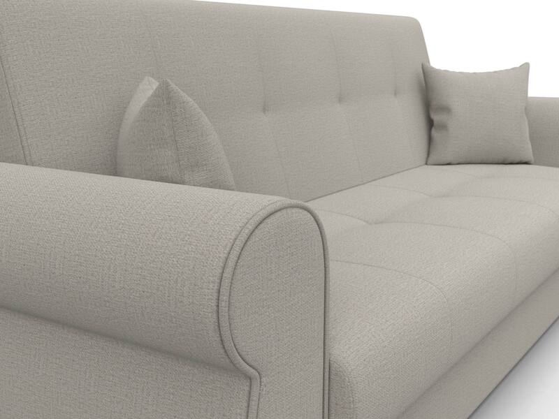 Диван-книжка Лига-019, Рогожка, Амур 02 бежевый