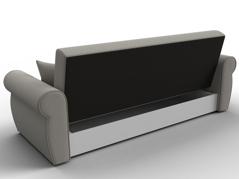 Диван-книжка Лига-019, Рогожка, Амур 02 бежевый