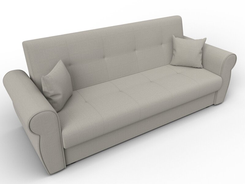 Диван-книжка Лига-019, Рогожка, Амур 02 бежевый