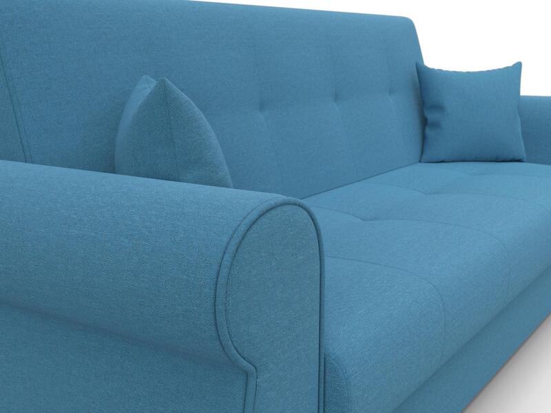 Диван-книжка Лига-019, Рогожка, Амур 10 голубой