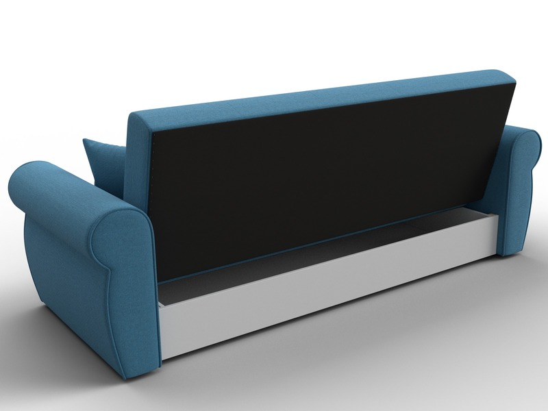 Диван-книжка Лига-019, Рогожка, Амур 10 голубой