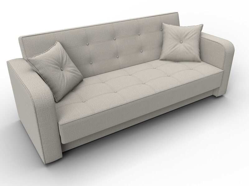 Диван-книжка Тур, Рогожка, Амур 02 бежевый