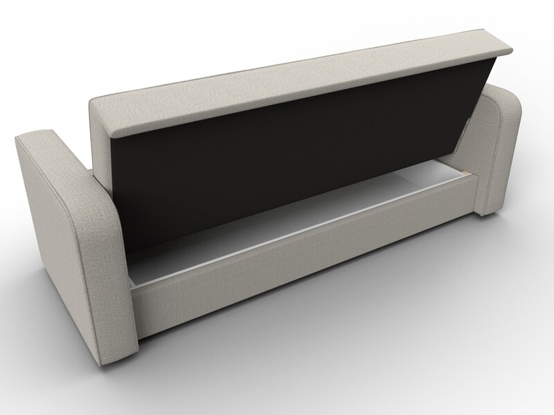 Диван-книжка Тур, Рогожка, Амур 02 бежевый