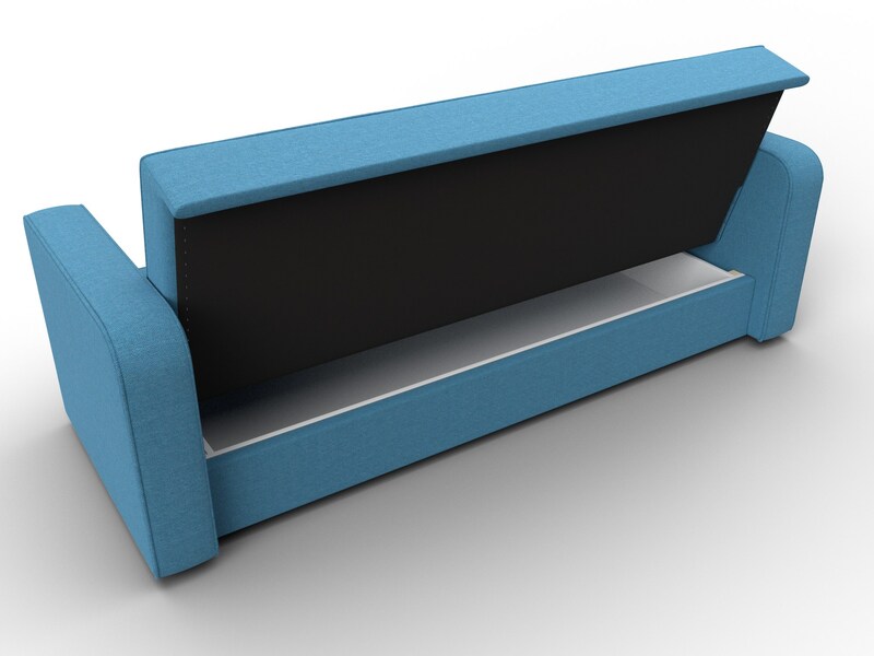 Диван-книжка Тур, Рогожка, Амур 10 голубой