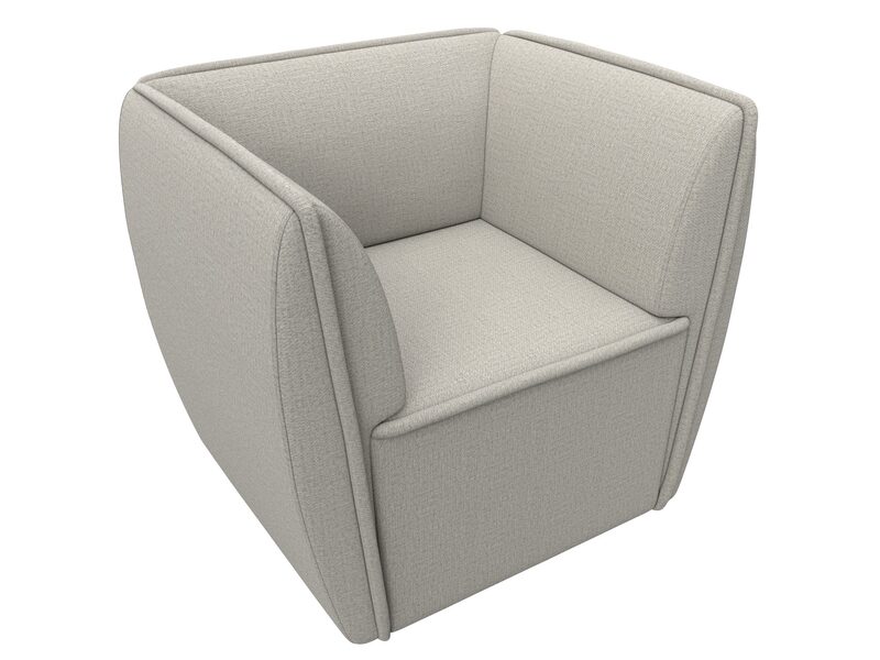 Кресло Бергамо, Рогожка, Амур 02 бежевый