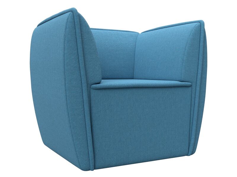 Кресло Бергамо, Рогожка, Амур 10 голубой