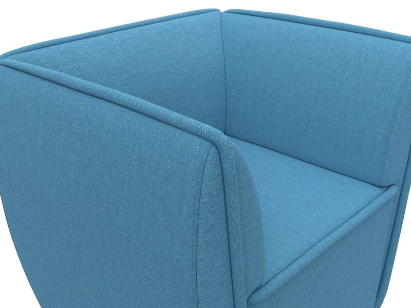 Кресло Бергамо, Рогожка, Амур 10 голубой