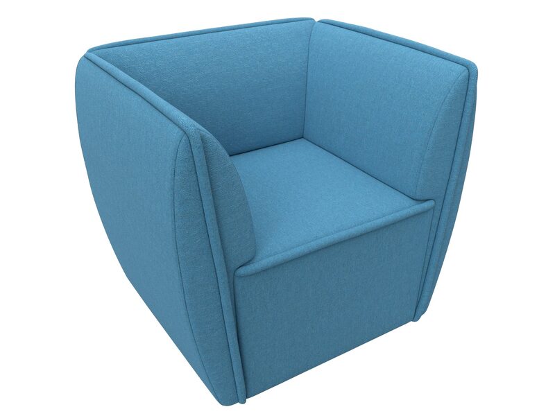 Кресло Бергамо, Рогожка, Амур 10 голубой