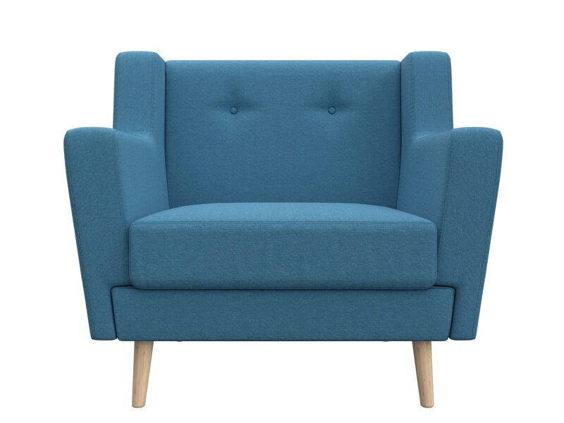 Кресло Брайтон, Рогожка, Амур 10 голубой