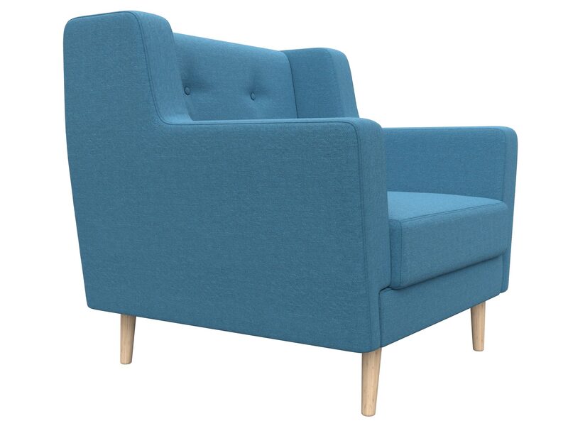 Кресло Брайтон, Рогожка, Амур 10 голубой