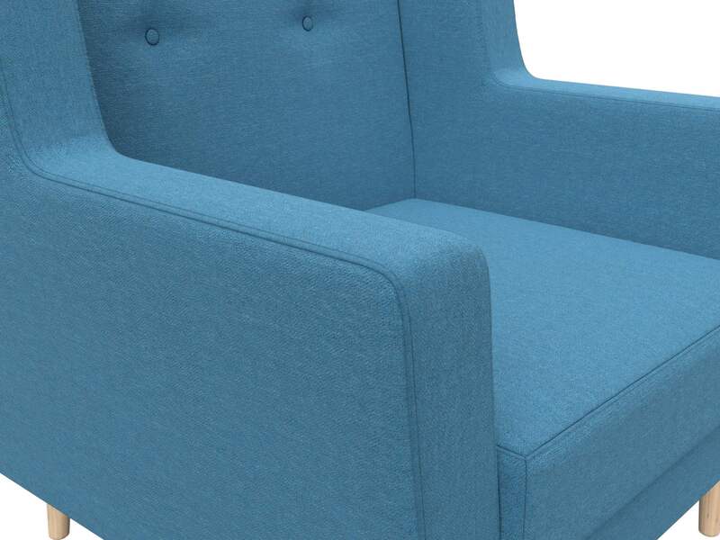 Кресло Брайтон, Рогожка, Амур 10 голубой