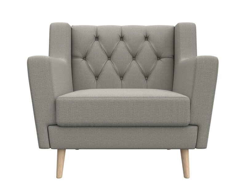 Кресло Брайтон Люкс, Рогожка, Амур 02 бежевый