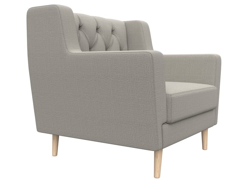 Кресло Брайтон Люкс, Рогожка, Амур 02 бежевый