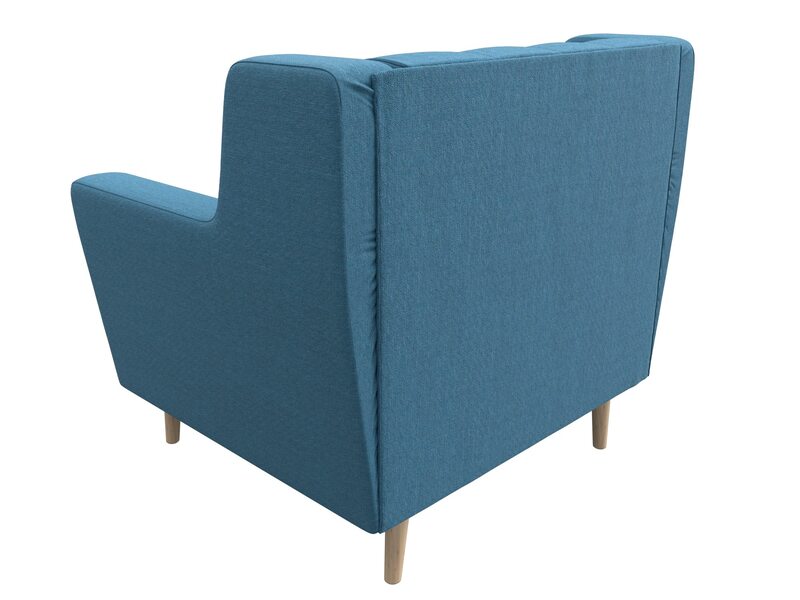 Кресло Брайтон Люкс, Рогожка, Амур 10 голубой