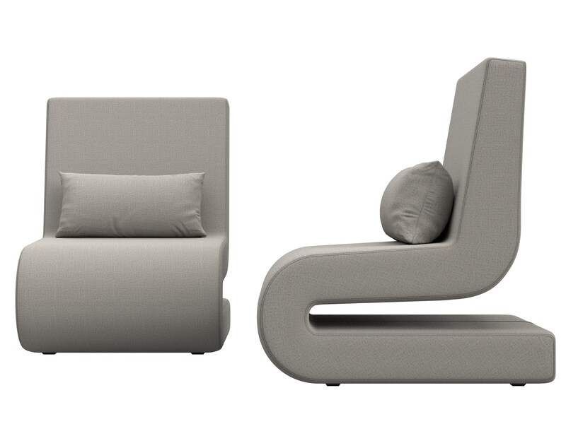 Кресло Волна (2 шт.), Рогожка, Амур 02 бежевый