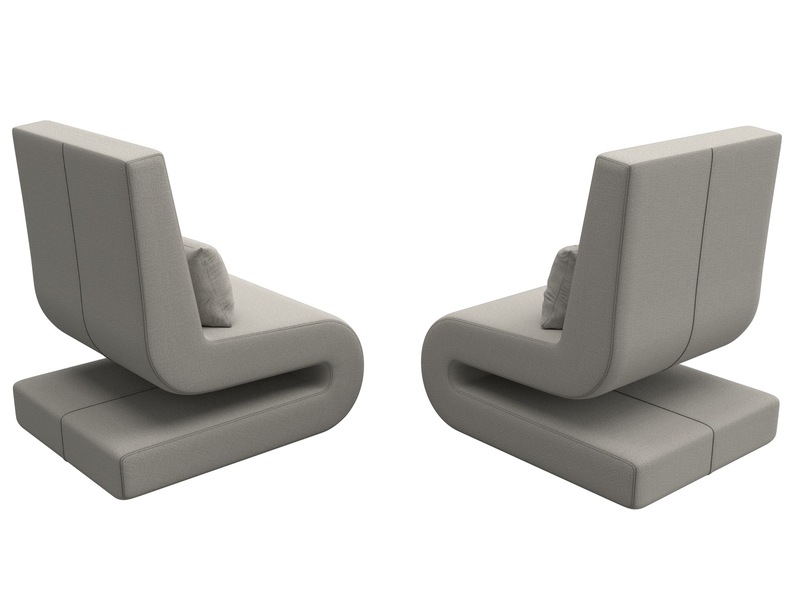 Кресло Волна (2 шт.), Рогожка, Амур 02 бежевый