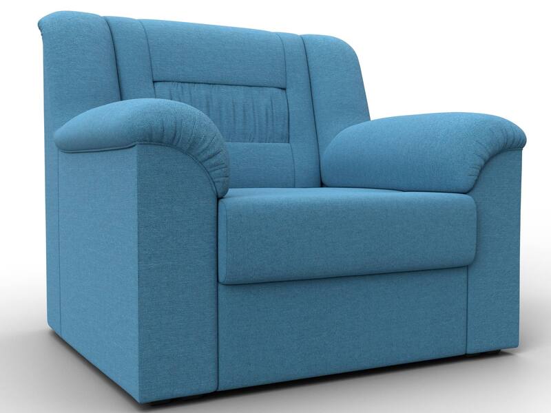 Кресло Карелия, Рогожка, Амур 10 голубой