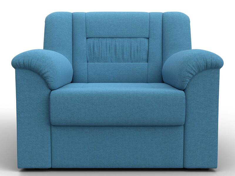 Кресло Карелия, Рогожка, Амур 10 голубой