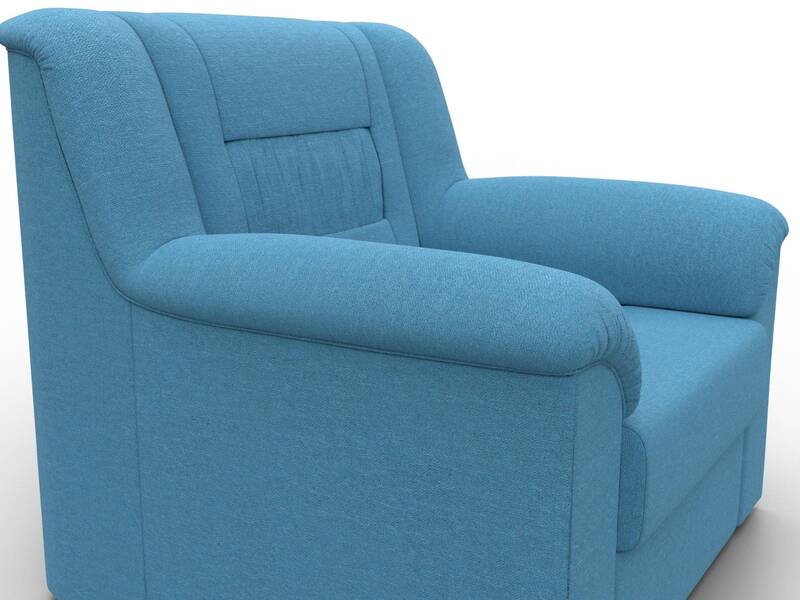 Кресло Карелия, Рогожка, Амур 10 голубой