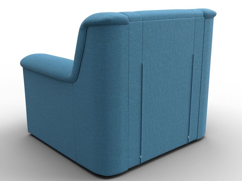 Кресло Карелия, Рогожка, Амур 10 голубой