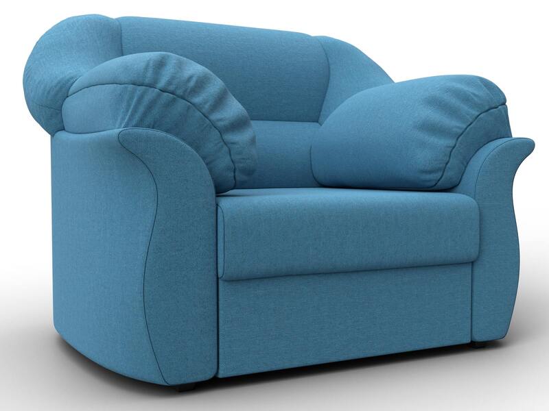 Кресло Карнелла, Рогожка, Амур 10 голубой