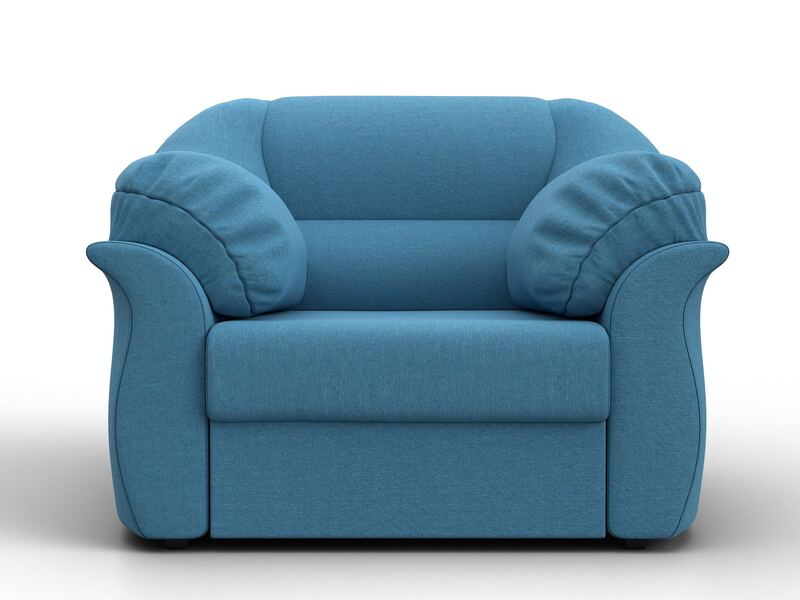 Кресло Карнелла, Рогожка, Амур 10 голубой