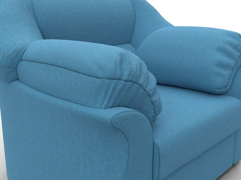 Кресло Карнелла, Рогожка, Амур 10 голубой