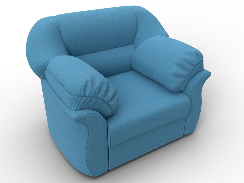 Кресло Карнелла, Рогожка, Амур 10 голубой