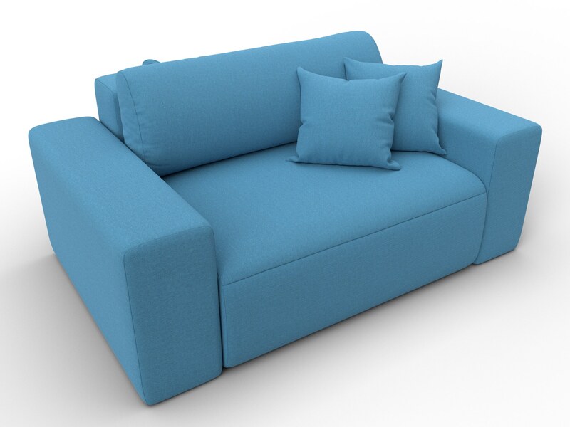 Кресло Лига-036 НПБ, Рогожка, Амур голубой