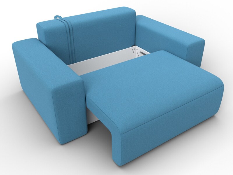 Кресло Лига-036 НПБ, Рогожка, Амур голубой