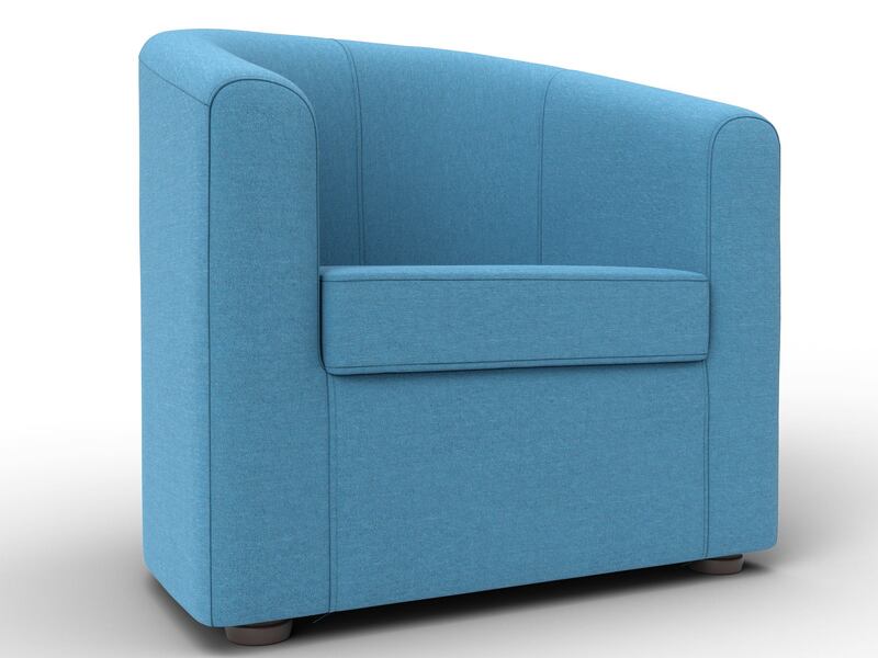 Кресло Норден, Рогожка, Амур 10 голубой