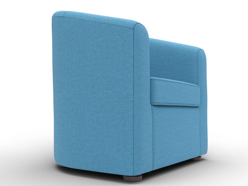 Кресло Норден, Рогожка, Амур 10 голубой