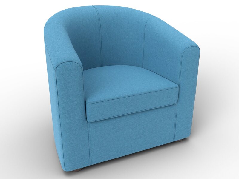 Кресло Норден, Рогожка, Амур 10 голубой