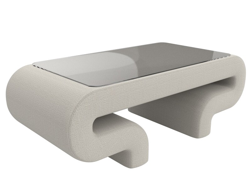 Стол Волна, Рогожка, Амур 02 бежевый