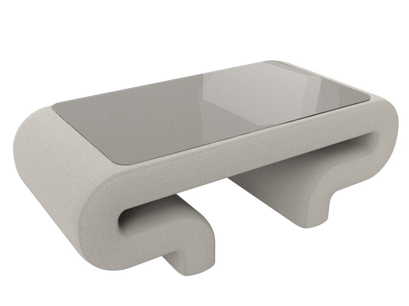 Стол Волна, Рогожка, Амур 02 бежевый