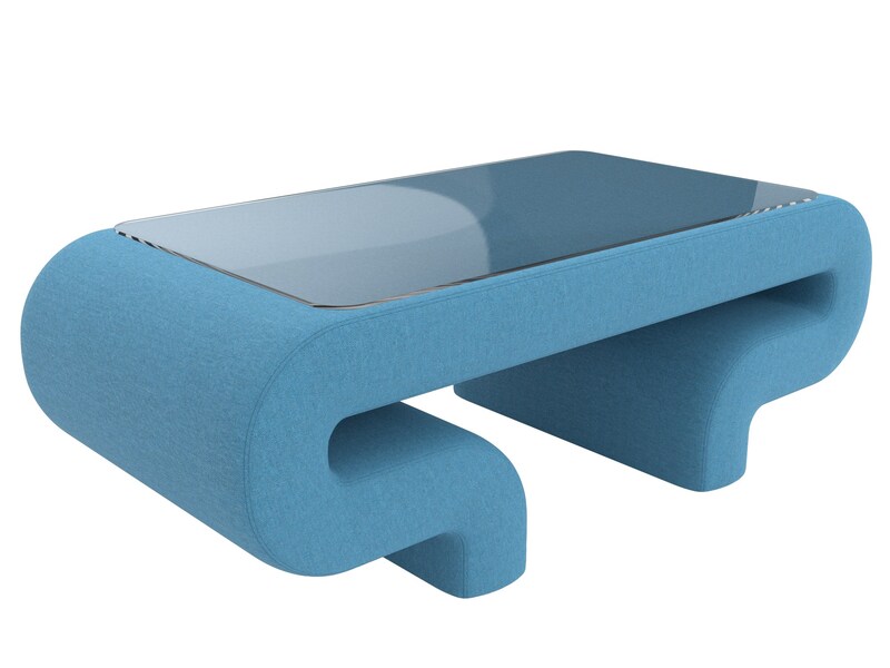 Стол Волна, Рогожка, Амур 10 голубой