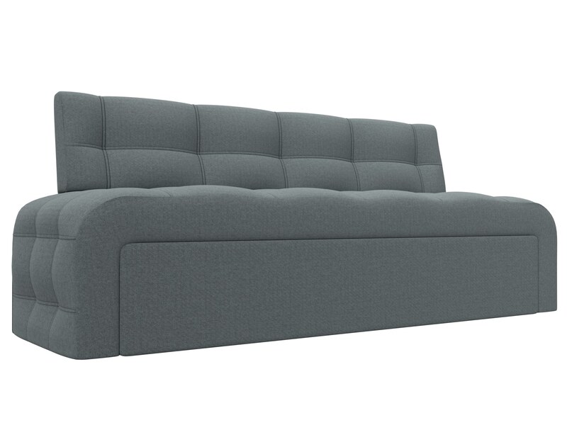 Диван кухонный прямой Люксор, Рогожка, Амур 07 серый