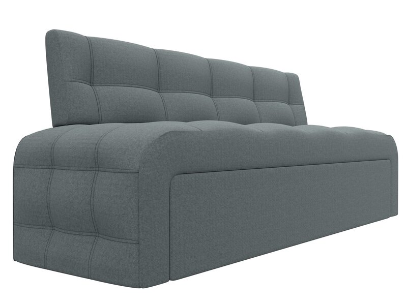 Диван кухонный прямой Люксор, Рогожка, Амур 07 серый