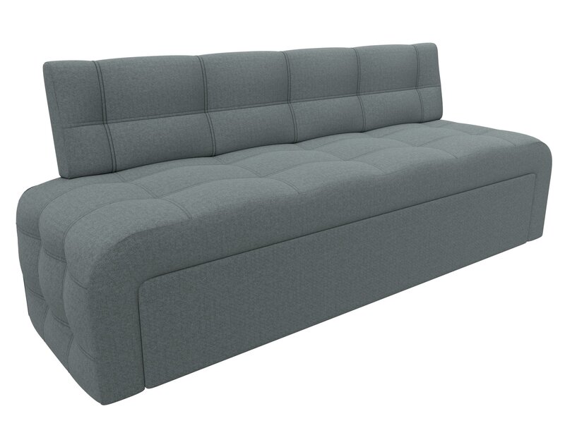 Диван кухонный прямой Люксор, Рогожка, Амур 07 серый